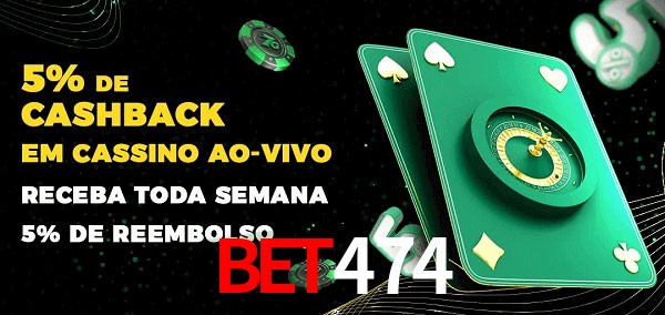 Promoções do cassino ao Vivo bet474